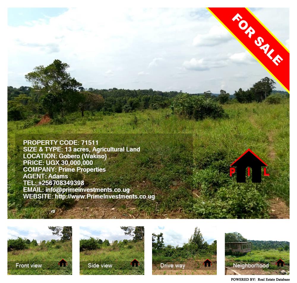 Agricultural Land  for sale in Gobelo Wakiso Uganda, code: 71511