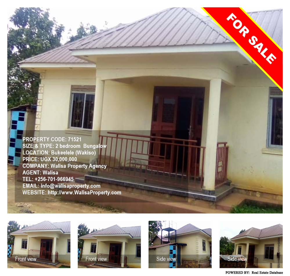 2 bedroom Bungalow  for sale in Bukeelele Wakiso Uganda, code: 71521