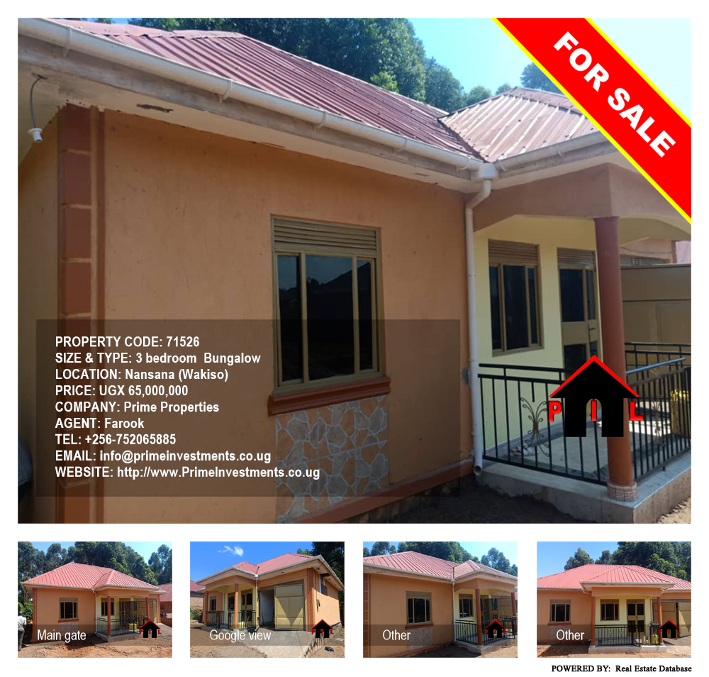 3 bedroom Bungalow  for sale in Nansana Wakiso Uganda, code: 71526