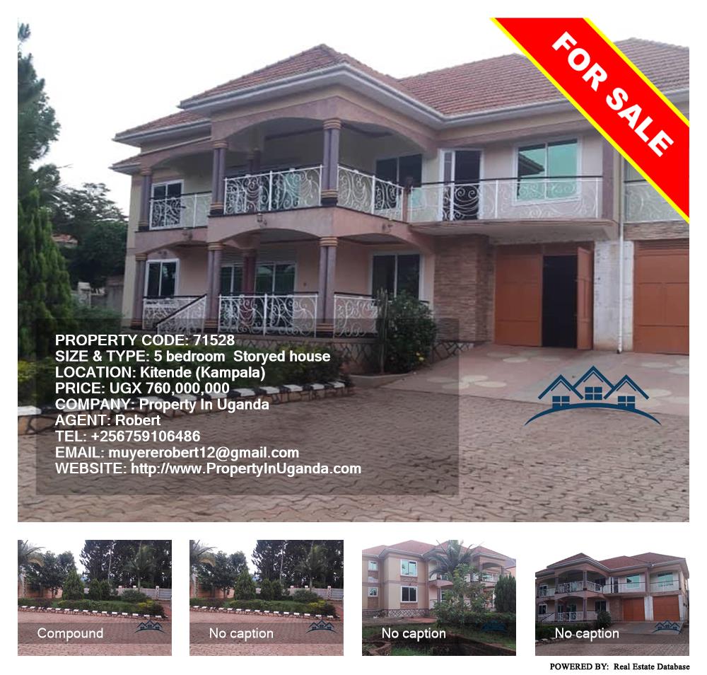 5 bedroom Storeyed house  for sale in Kitende Kampala Uganda, code: 71528