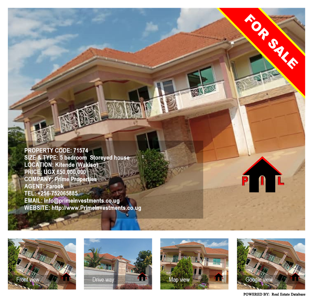 5 bedroom Storeyed house  for sale in Kitende Wakiso Uganda, code: 71574