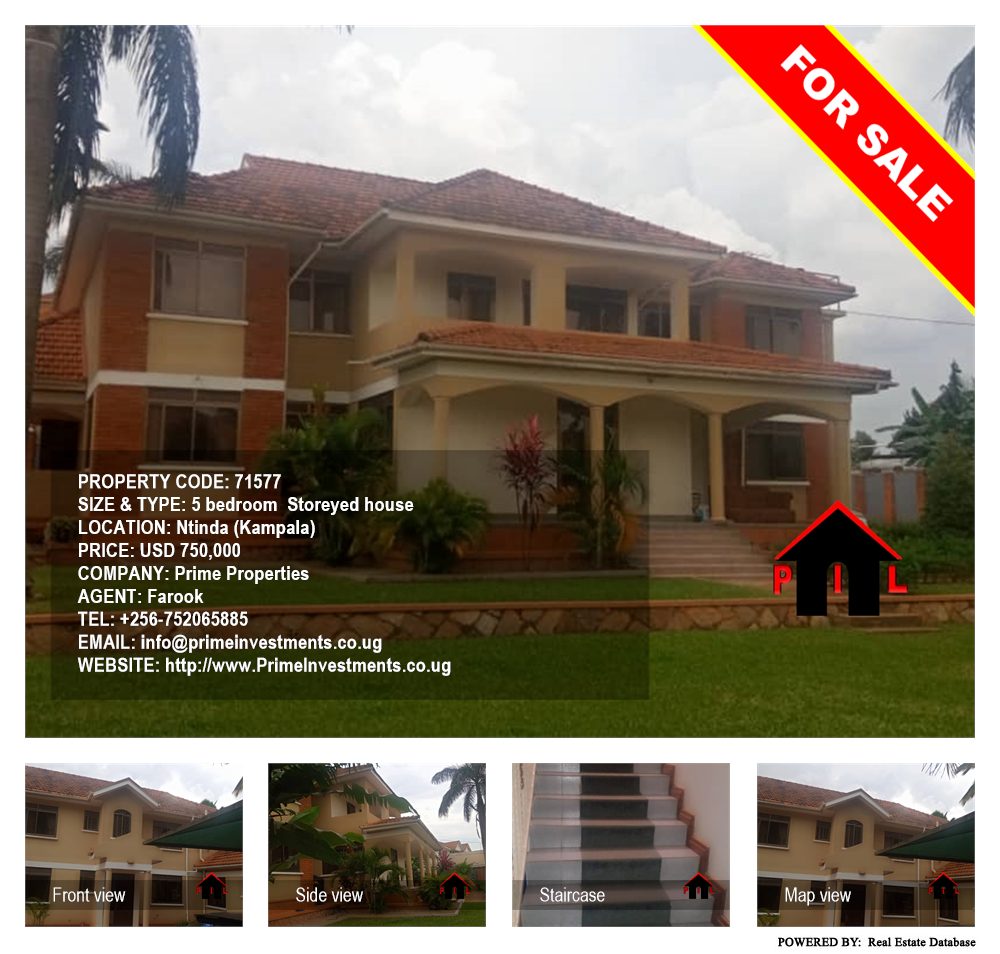 5 bedroom Storeyed house  for sale in Ntinda Kampala Uganda, code: 71577