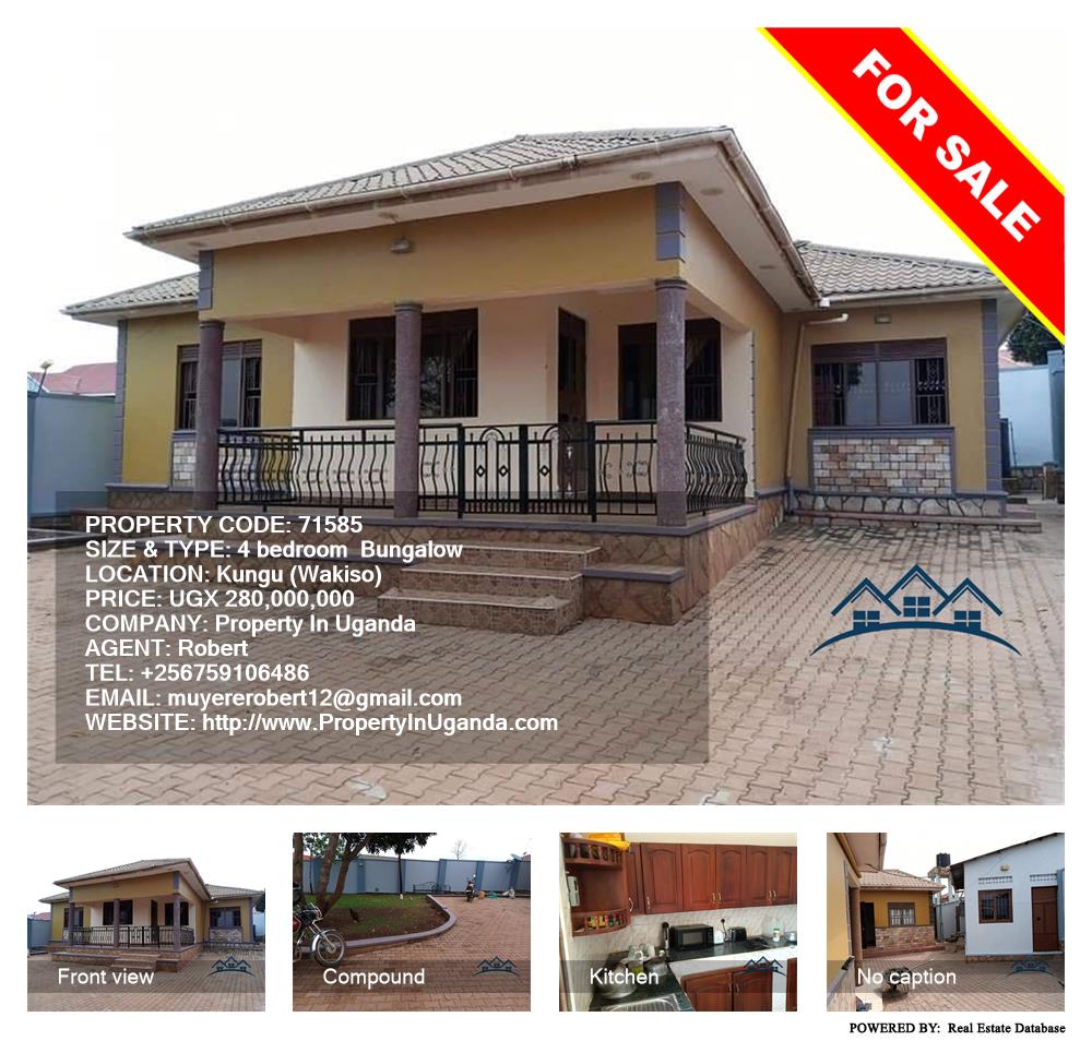 4 bedroom Bungalow  for sale in Kungu Wakiso Uganda, code: 71585