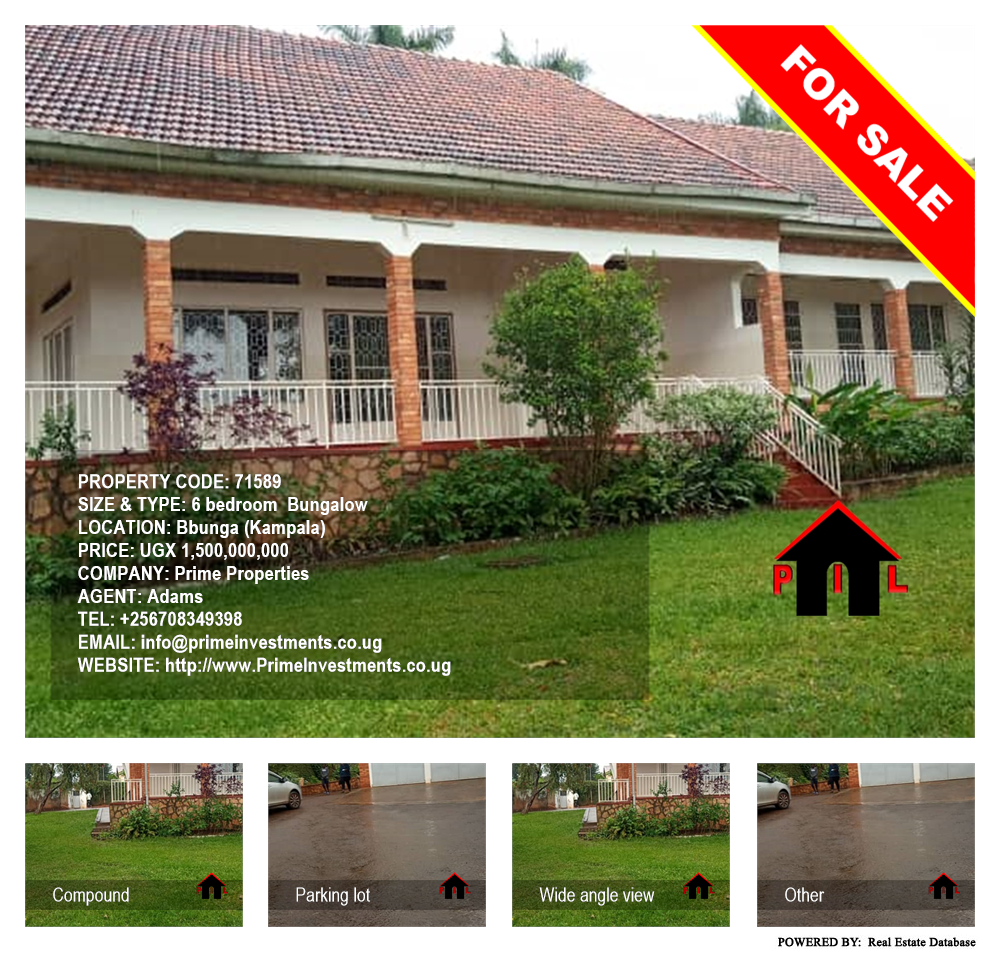 6 bedroom Bungalow  for sale in Bbunga Kampala Uganda, code: 71589