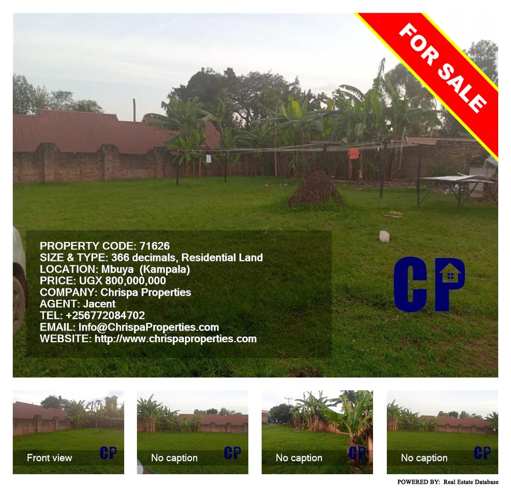 Residential Land  for sale in Mbuya Kampala Uganda, code: 71626