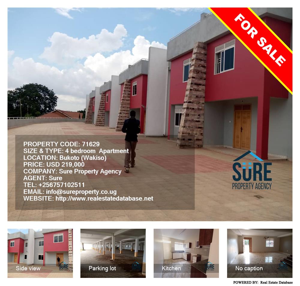 4 bedroom Apartment  for sale in Bukoto Wakiso Uganda, code: 71629