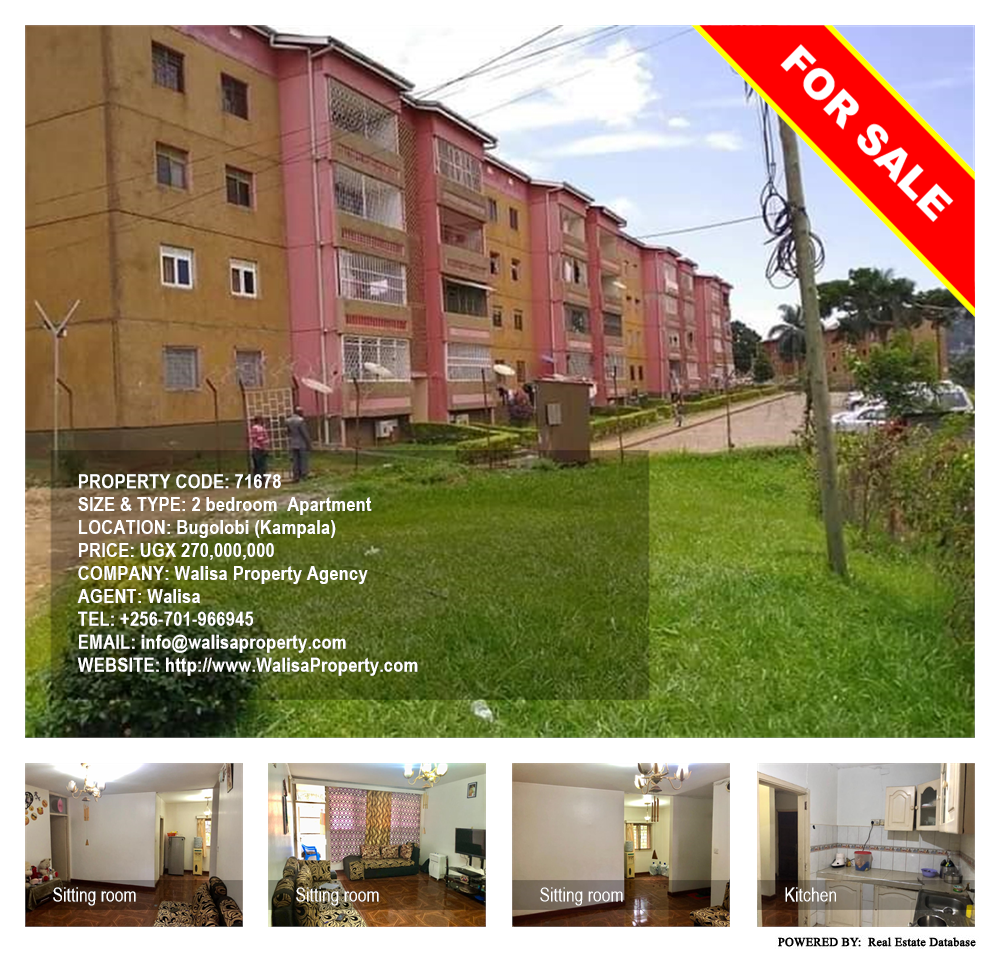 2 bedroom Apartment  for sale in Bugoloobi Kampala Uganda, code: 71678