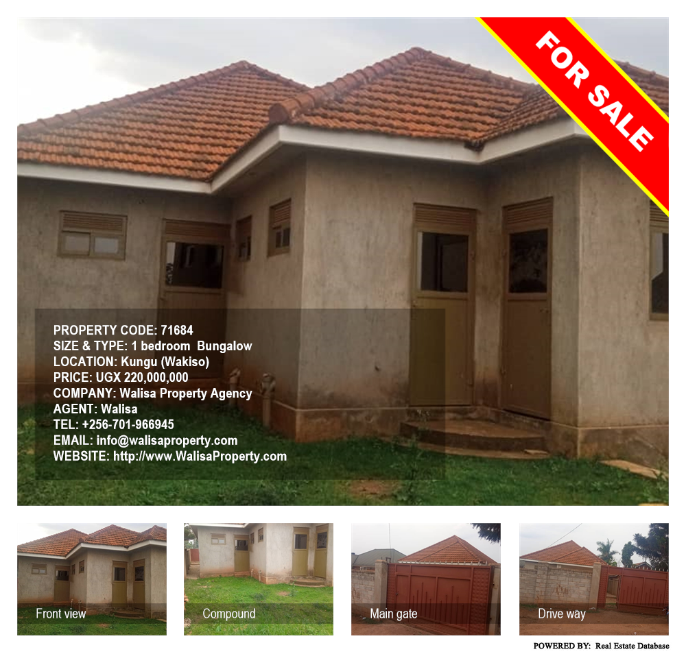 1 bedroom Bungalow  for sale in Kungu Wakiso Uganda, code: 71684