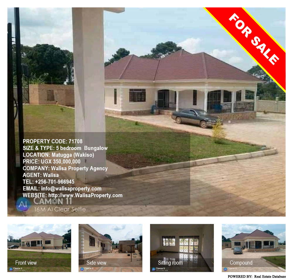 5 bedroom Bungalow  for sale in Matugga Wakiso Uganda, code: 71708