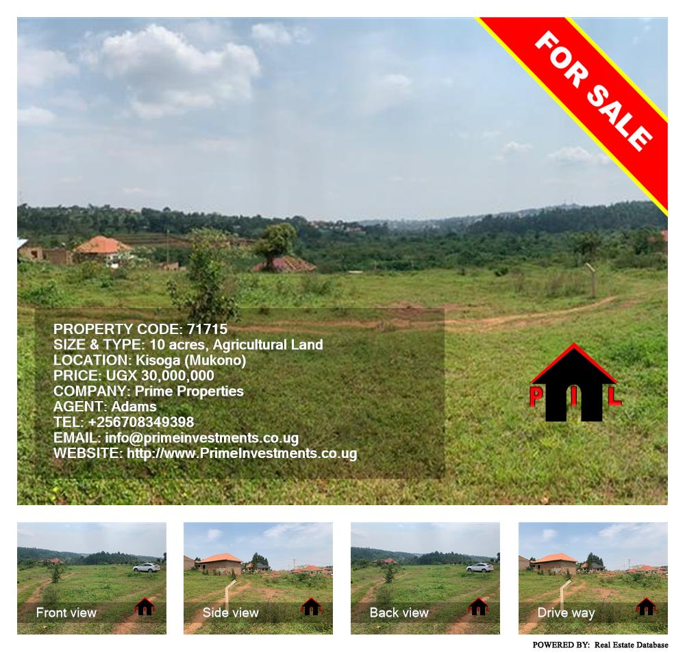 Agricultural Land  for sale in Kisoga Mukono Uganda, code: 71715