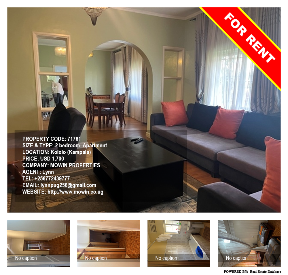 2 bedroom Apartment  for rent in Kololo Kampala Uganda, code: 71761