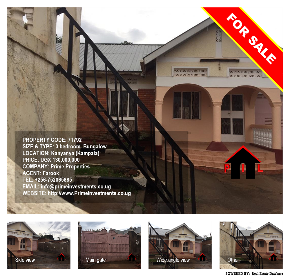 3 bedroom Bungalow  for sale in Kanyanya Kampala Uganda, code: 71792