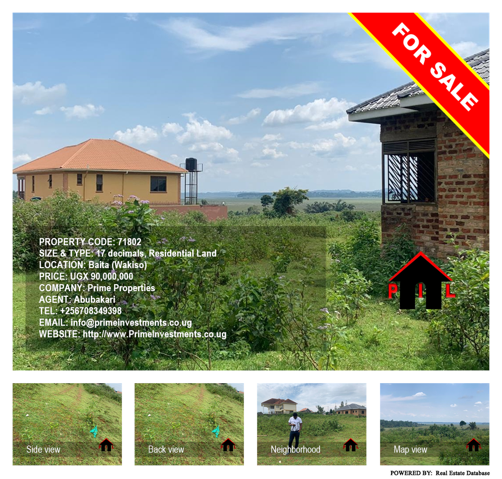 Residential Land  for sale in AbayitaAbabiri Wakiso Uganda, code: 71802