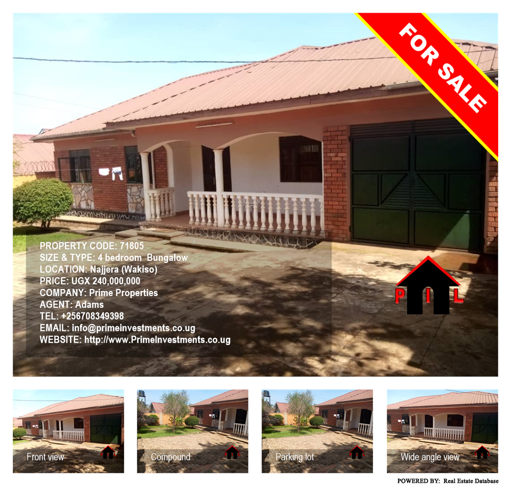 4 bedroom Bungalow  for sale in Najjera Wakiso Uganda, code: 71805