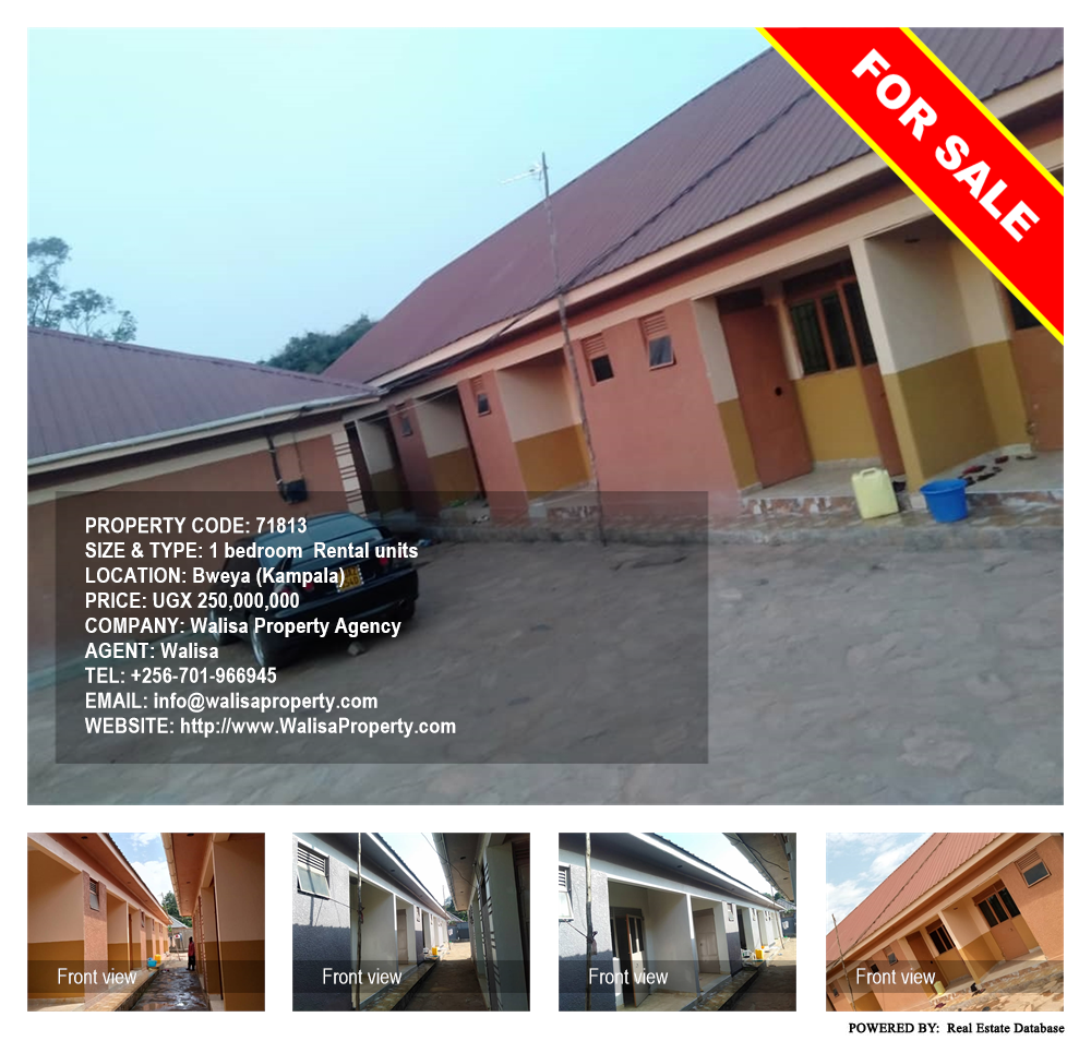 1 bedroom Rental units  for sale in Bweya Kampala Uganda, code: 71813