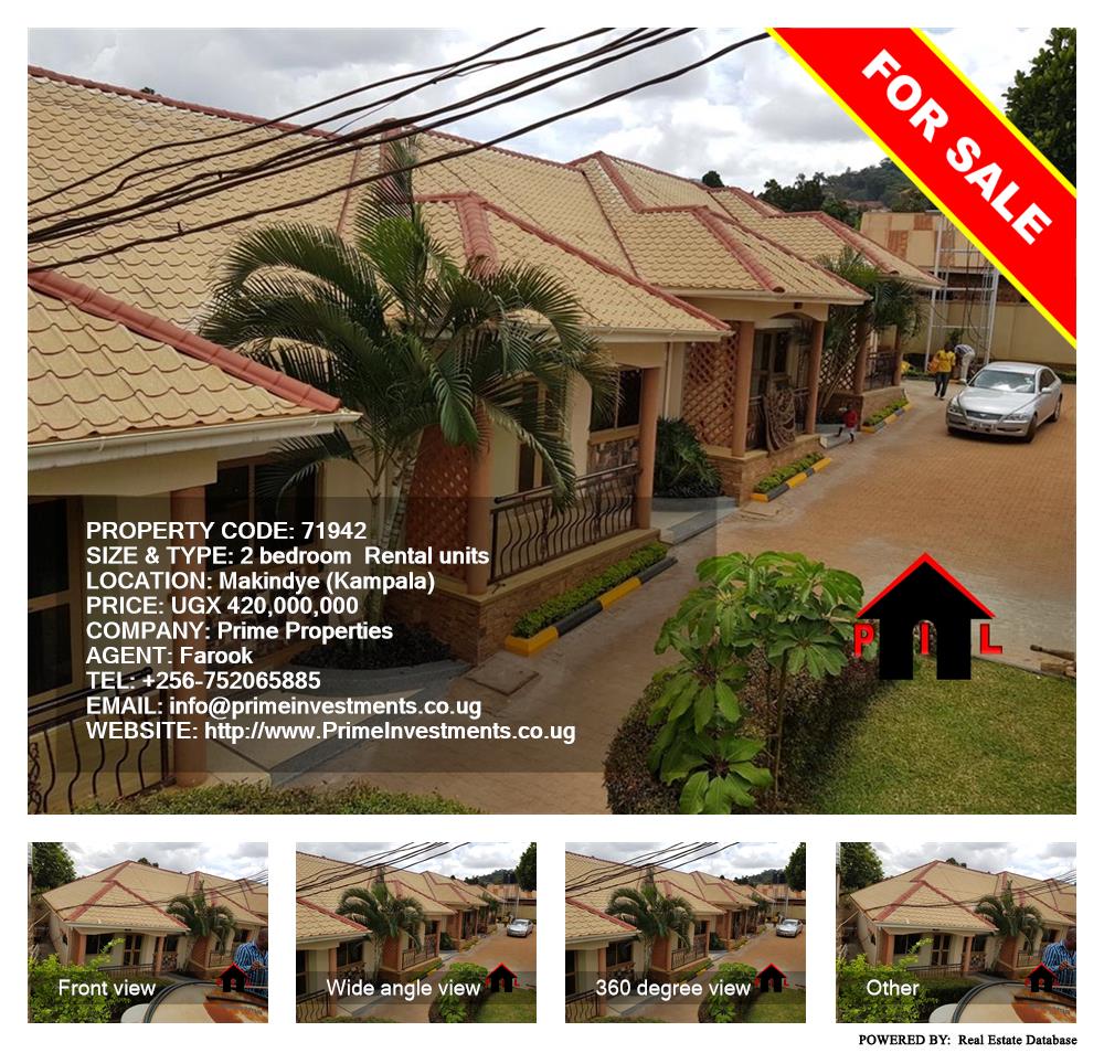 2 bedroom Rental units  for sale in Makindye Kampala Uganda, code: 71942