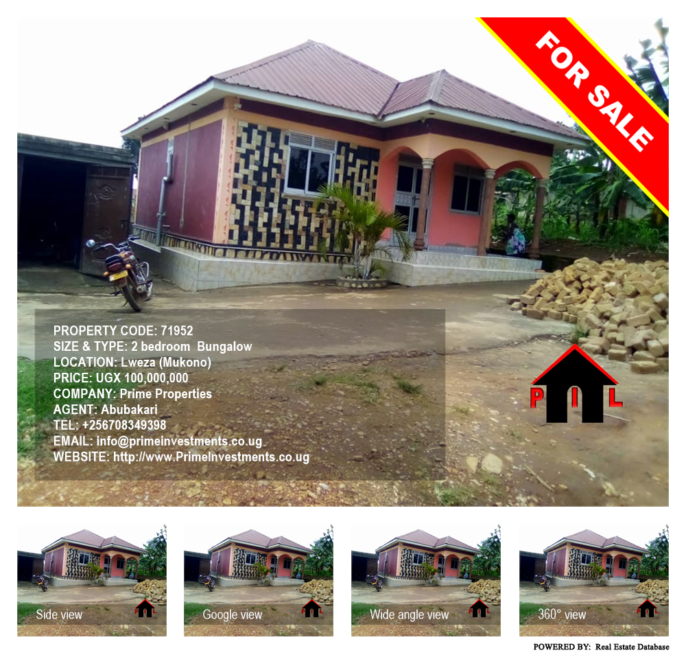 2 bedroom Bungalow  for sale in Lweza Mukono Uganda, code: 71952