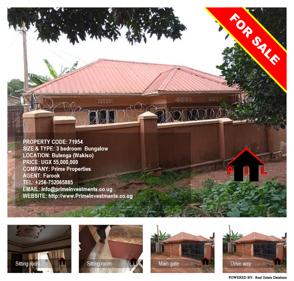 3 bedroom Bungalow  for sale in Bulenga Wakiso Uganda, code: 71954