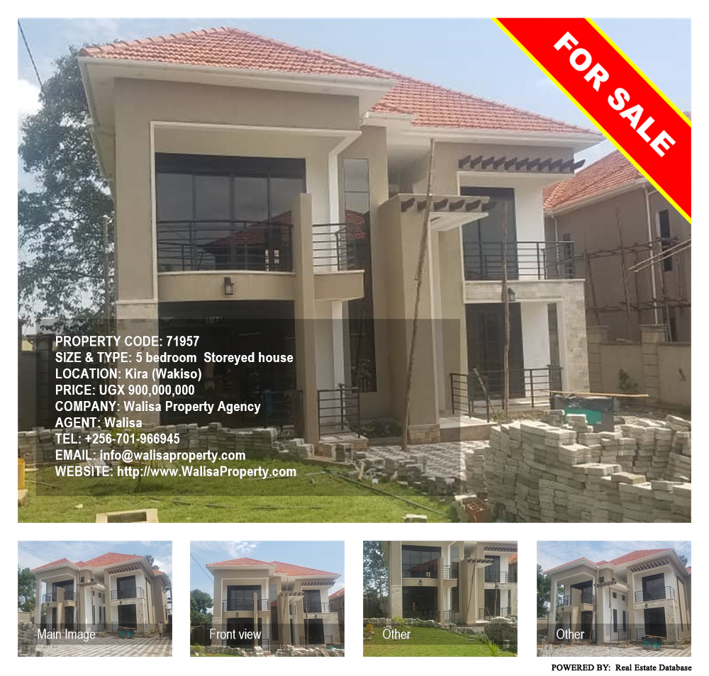 5 bedroom Storeyed house  for sale in Kira Wakiso Uganda, code: 71957
