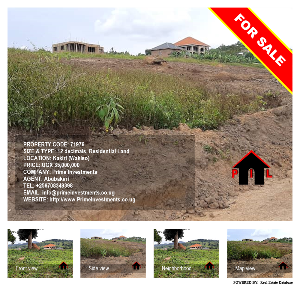Residential Land  for sale in Kakiri Wakiso Uganda, code: 71976