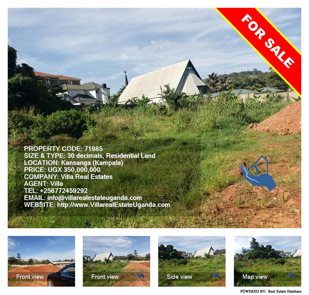 Residential Land  for sale in Kansanga Kampala Uganda, code: 71985