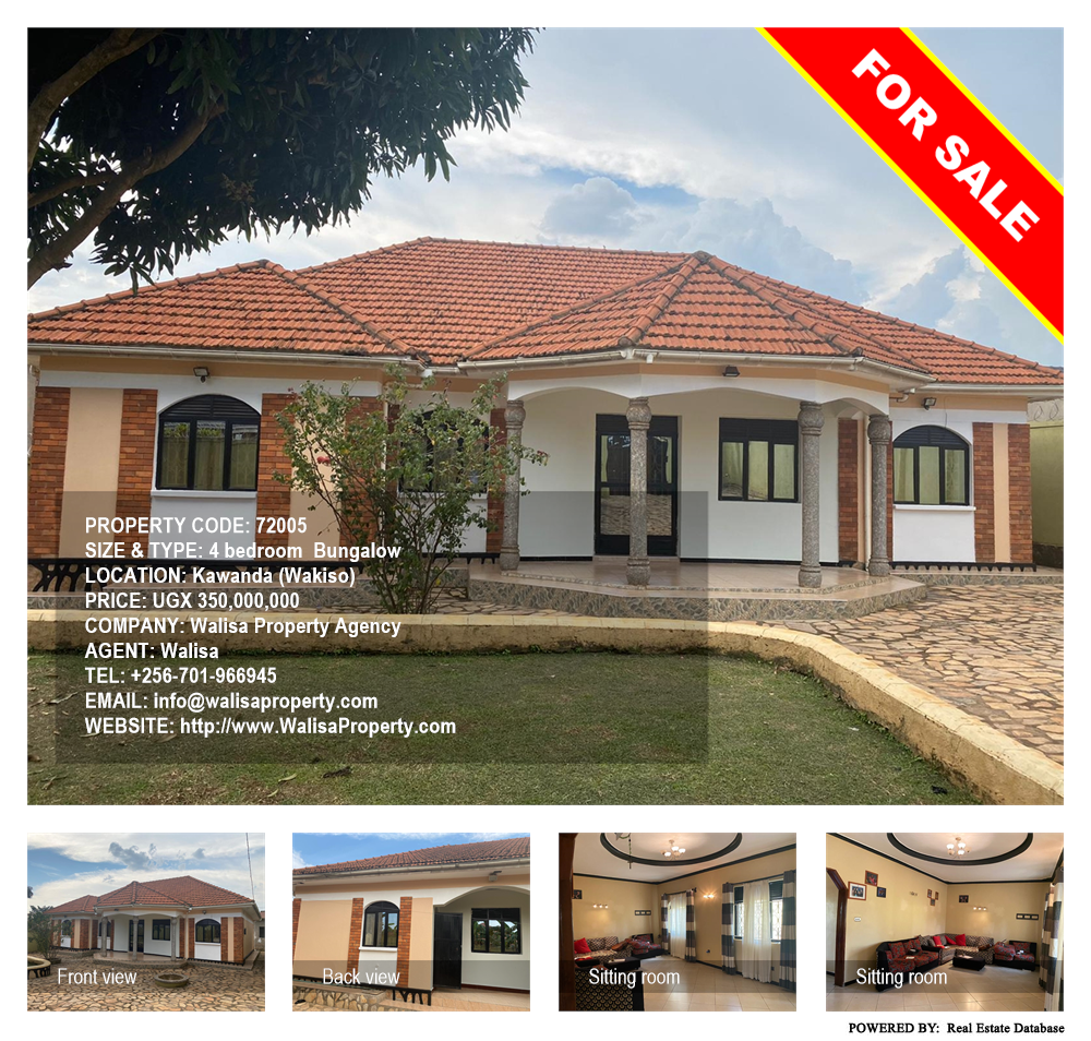 4 bedroom Bungalow  for sale in Kawanda Wakiso Uganda, code: 72005