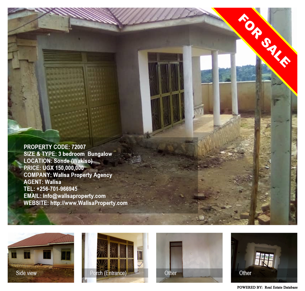 3 bedroom Bungalow  for sale in Sonde Wakiso Uganda, code: 72007