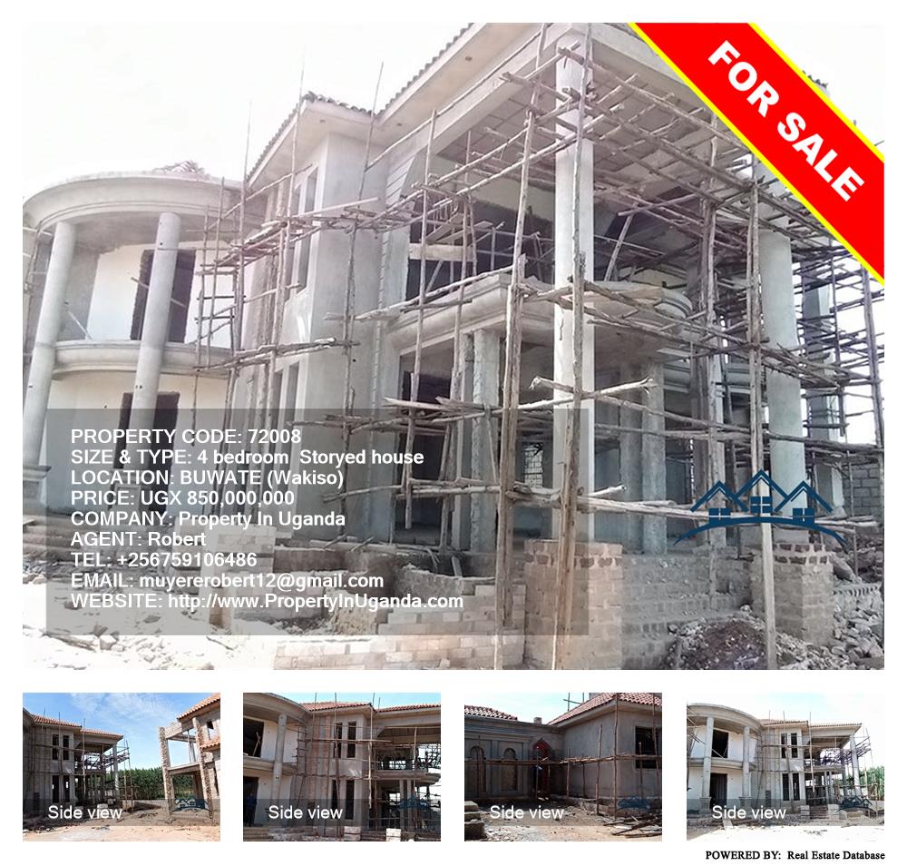 4 bedroom Storeyed house  for sale in Buwaate Wakiso Uganda, code: 72008