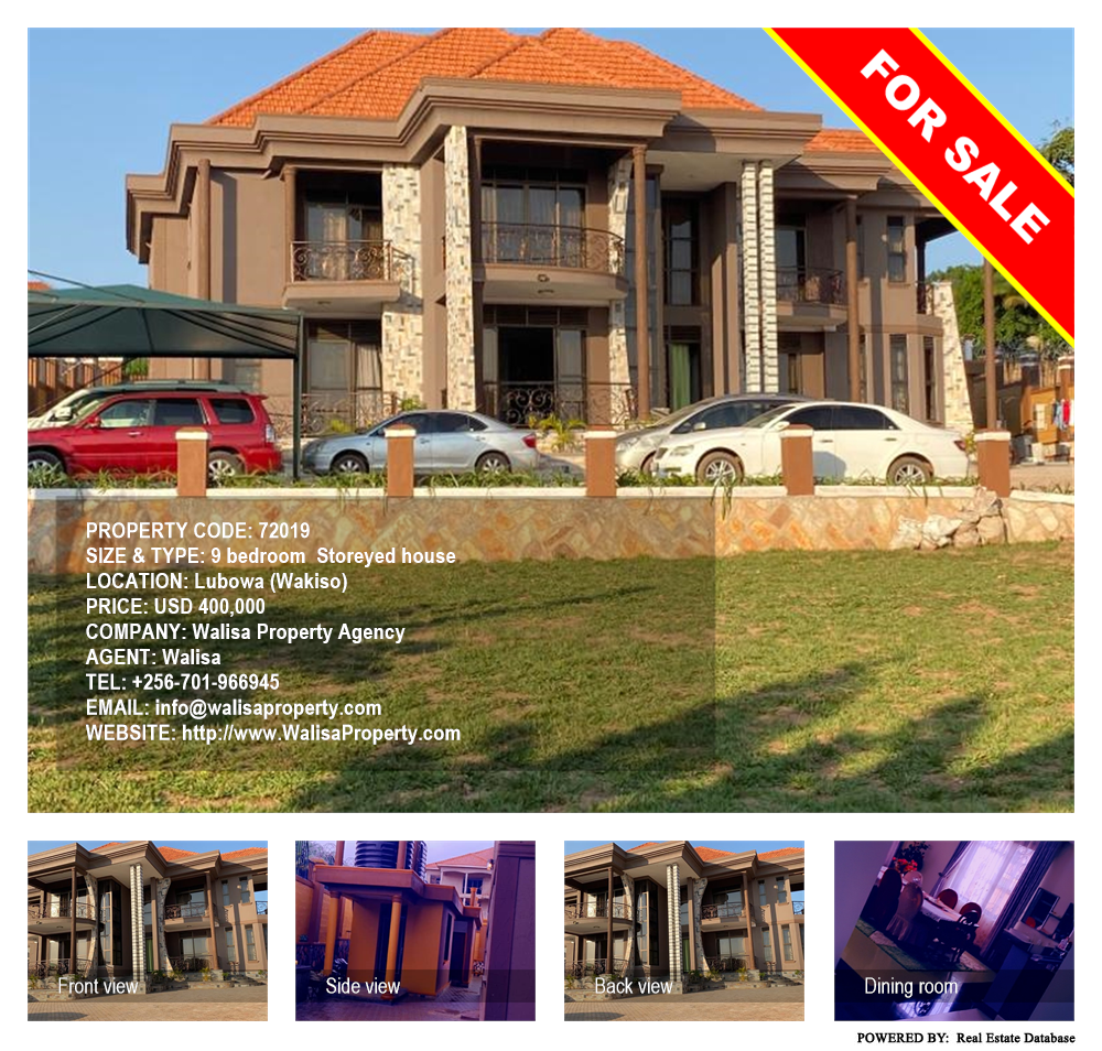 9 bedroom Storeyed house  for sale in Lubowa Wakiso Uganda, code: 72019