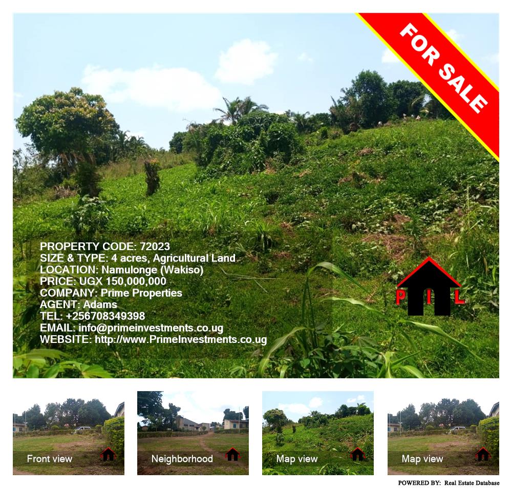 Agricultural Land  for sale in Namulonge Wakiso Uganda, code: 72023