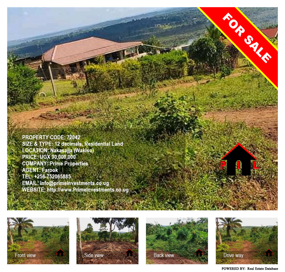 Residential Land  for sale in Nakassajja Wakiso Uganda, code: 72042