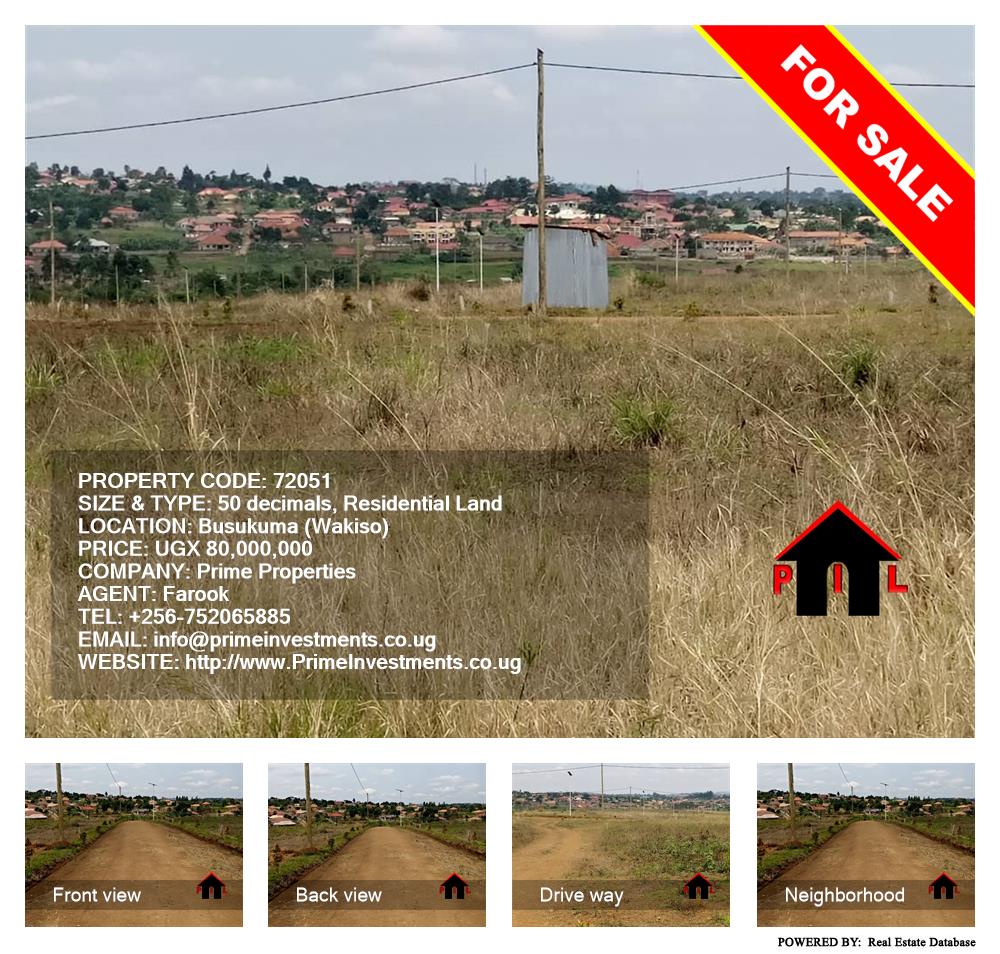 Residential Land  for sale in Busukuma Wakiso Uganda, code: 72051