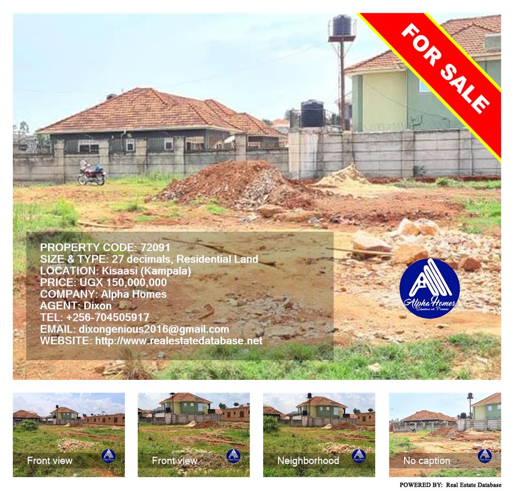 Residential Land  for sale in Kisaasi Kampala Uganda, code: 72091