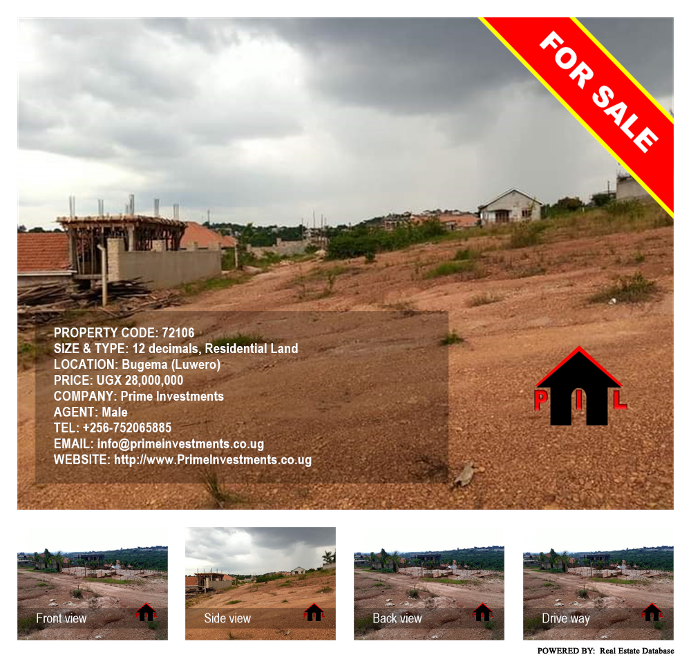 Residential Land  for sale in Bugema Luweero Uganda, code: 72106