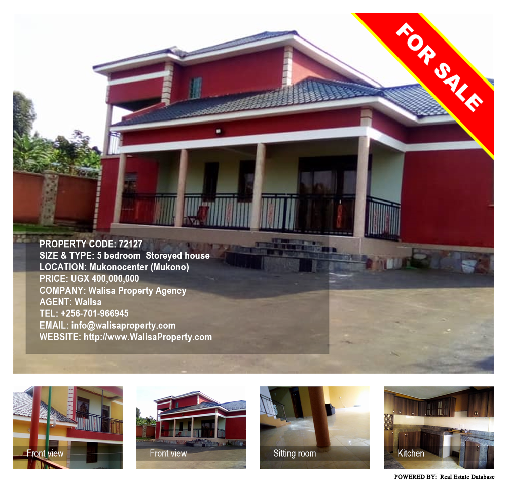 5 bedroom Storeyed house  for sale in Mukonocenter Mukono Uganda, code: 72127