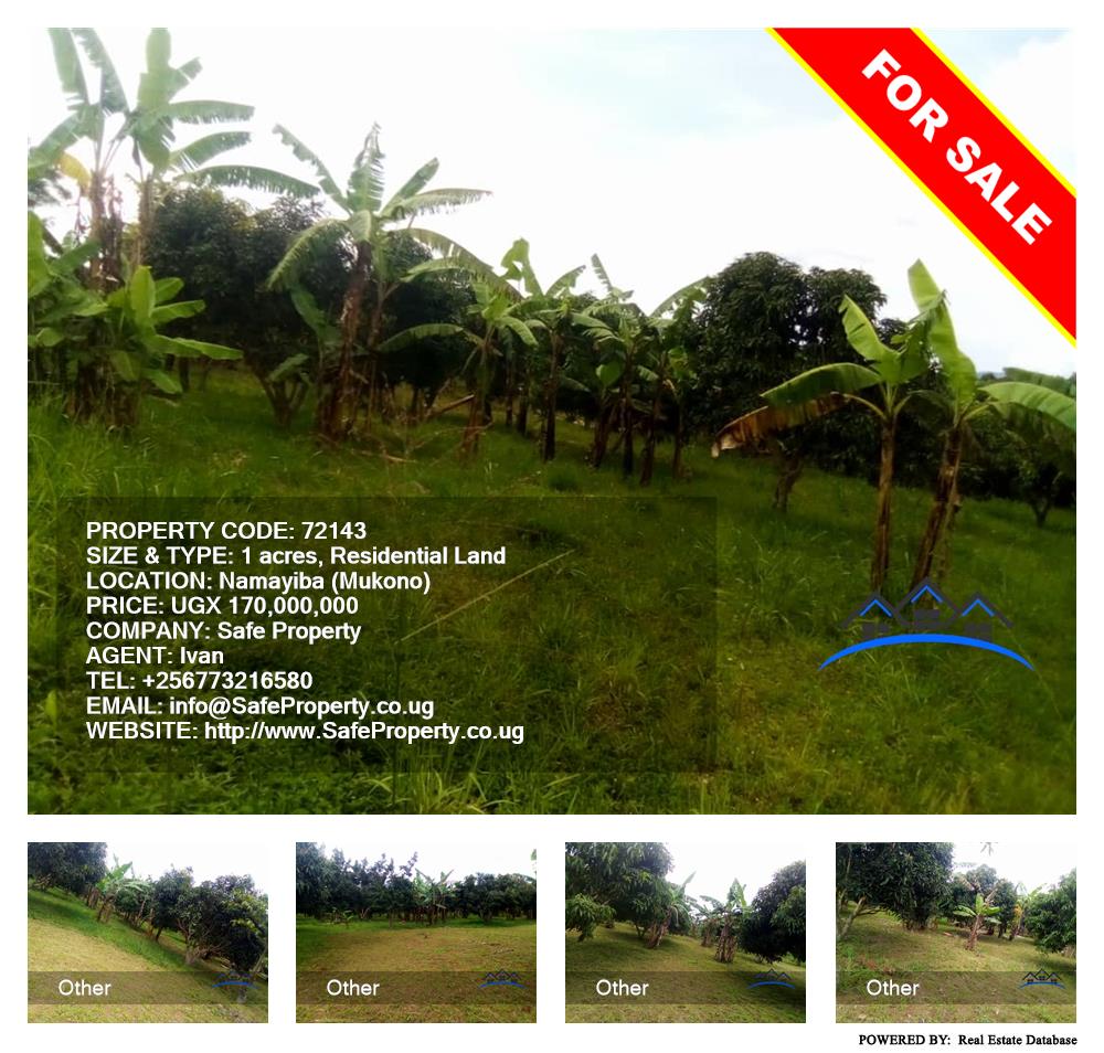 Residential Land  for sale in Namayiba Mukono Uganda, code: 72143