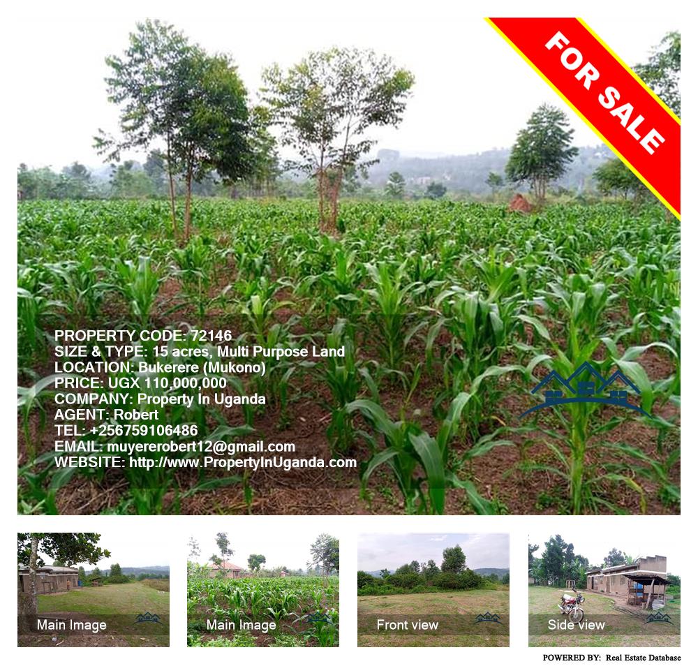 Multipurpose Land  for sale in Bukeelele Mukono Uganda, code: 72146