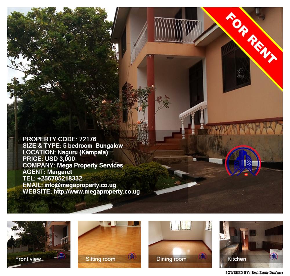 5 bedroom Bungalow  for rent in Naguru Kampala Uganda, code: 72176