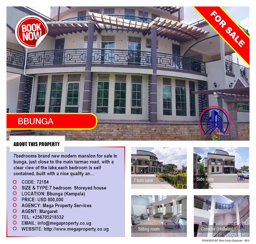 7 bedroom Storeyed house  for sale in Bbunga Kampala Uganda, code: 72184