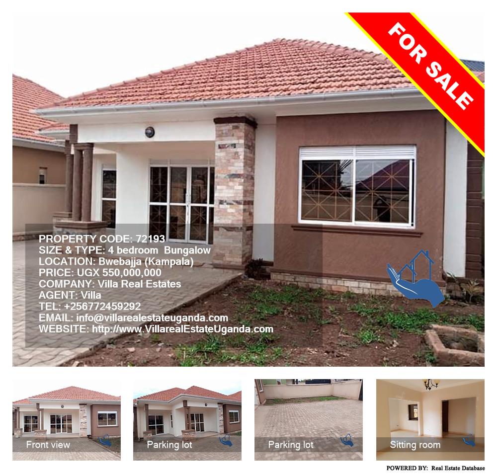 4 bedroom Bungalow  for sale in Bwebajja Kampala Uganda, code: 72193