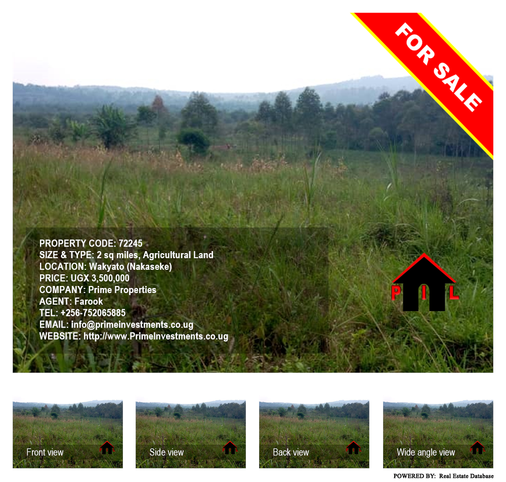 Agricultural Land  for sale in Wakyato Nakaseke Uganda, code: 72245