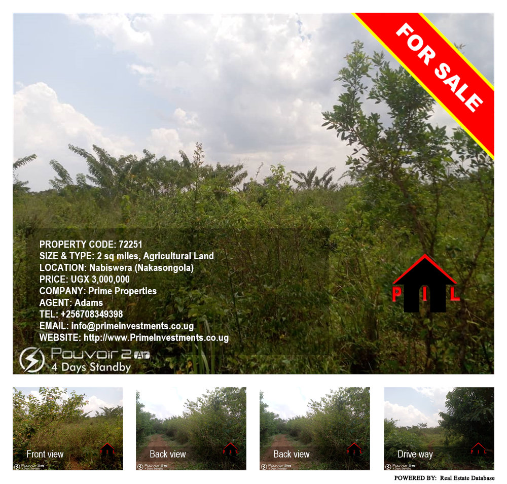 Agricultural Land  for sale in Nabiswera Nakasongola Uganda, code: 72251