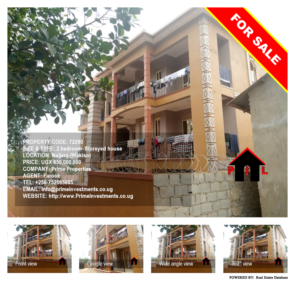 2 bedroom Storeyed house  for sale in Najjera Wakiso Uganda, code: 72290