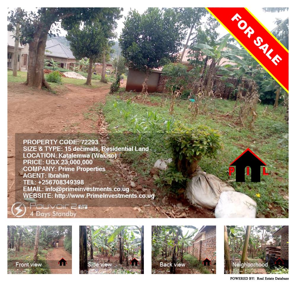 Residential Land  for sale in Katalemwa Wakiso Uganda, code: 72293