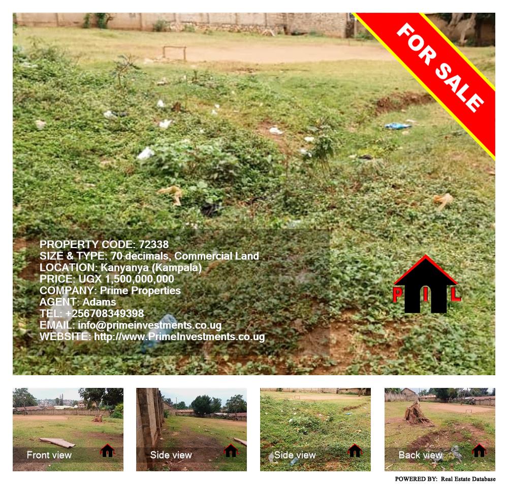 Commercial Land  for sale in Kanyanya Kampala Uganda, code: 72338