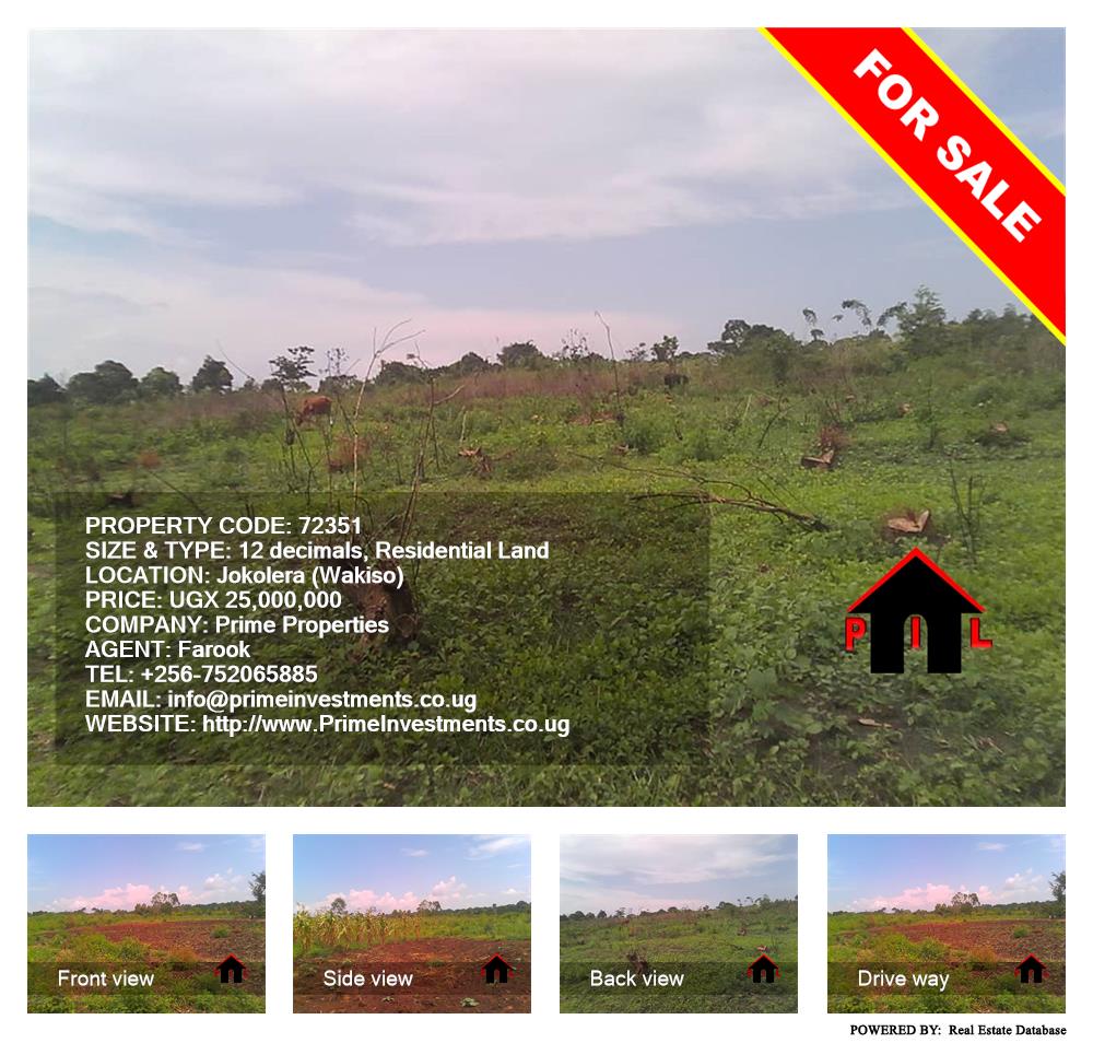 Residential Land  for sale in Jokolela Wakiso Uganda, code: 72351