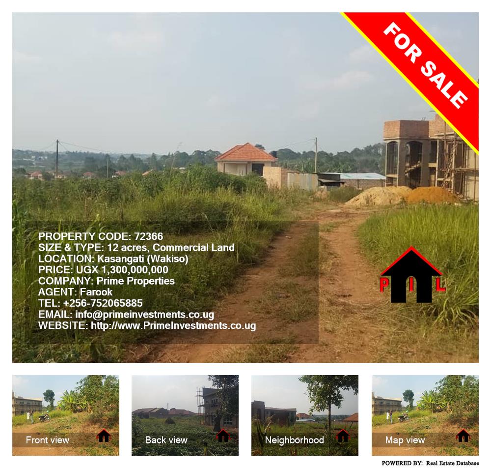 Commercial Land  for sale in Kasangati Wakiso Uganda, code: 72366