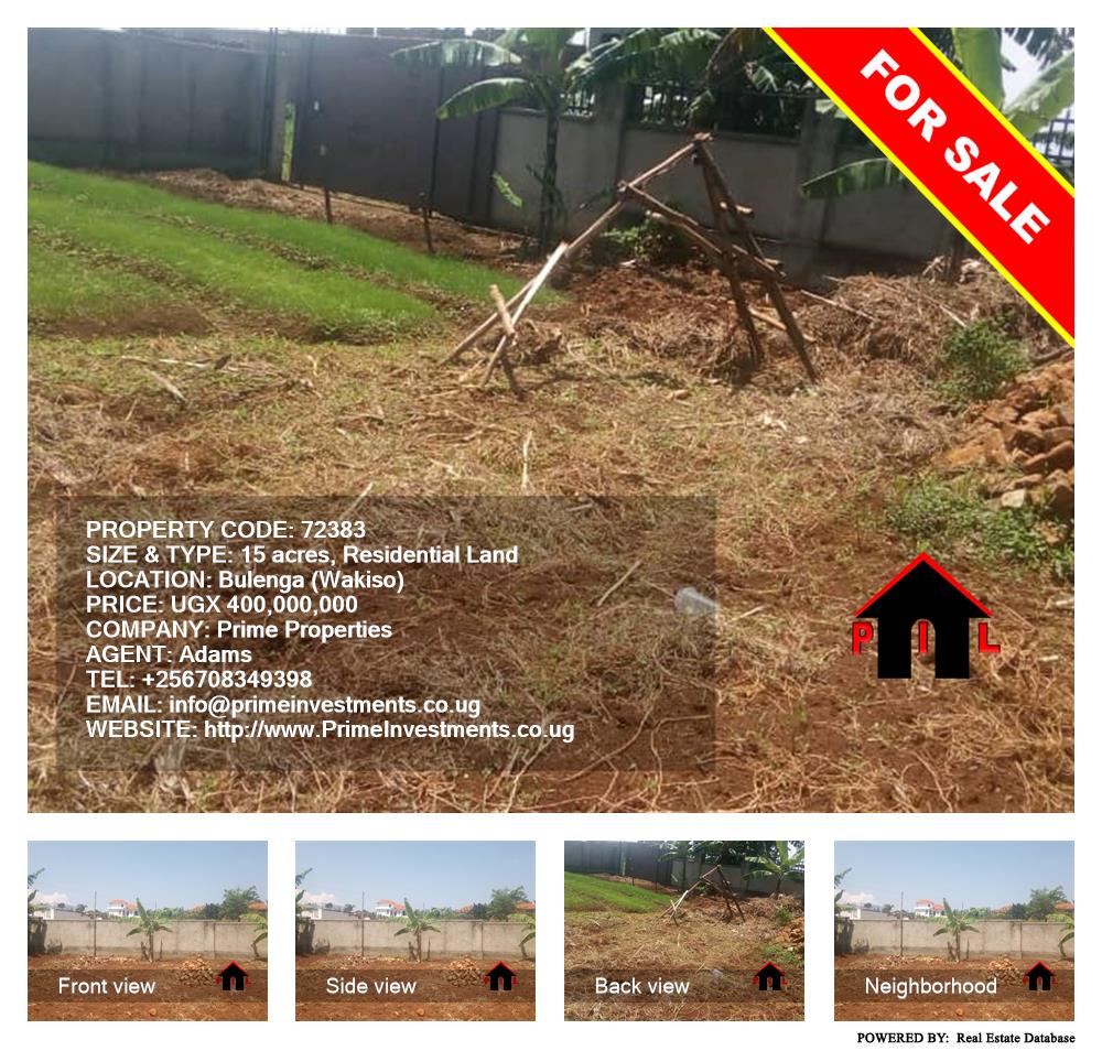 Residential Land  for sale in Bulenga Wakiso Uganda, code: 72383