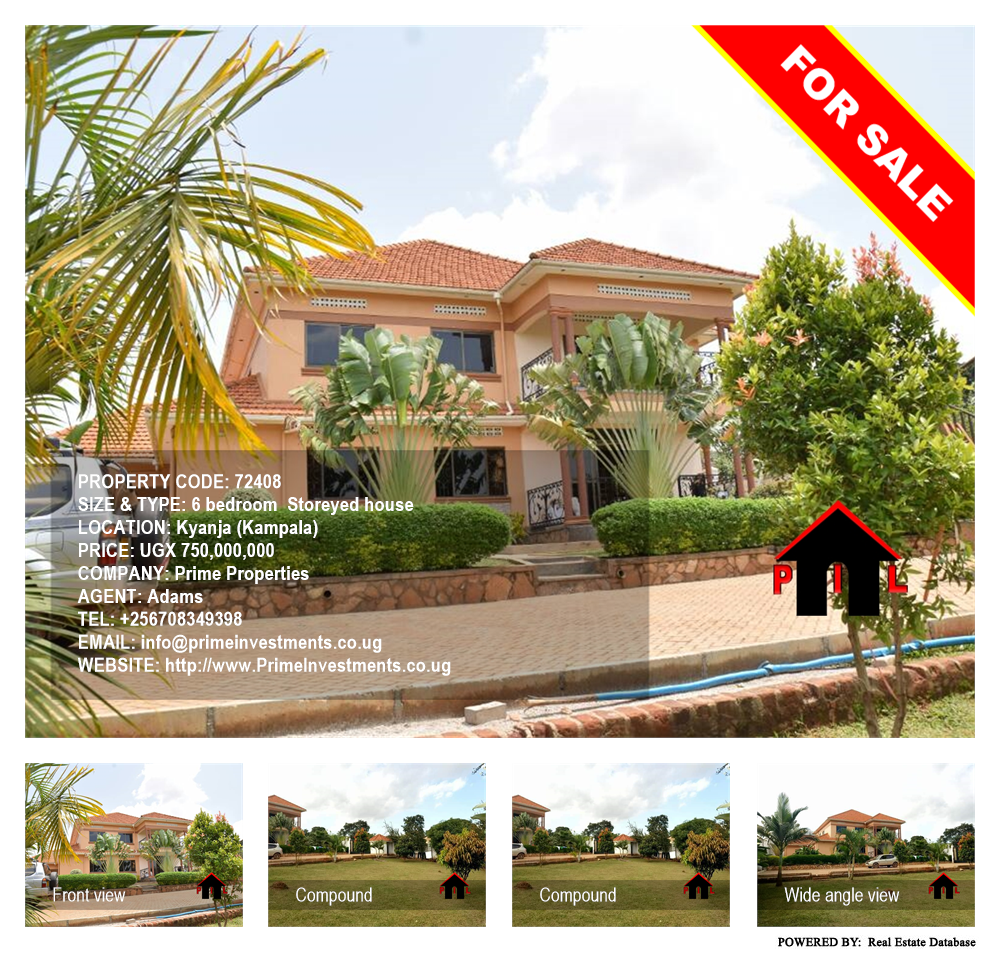 6 bedroom Storeyed house  for sale in Kyanja Kampala Uganda, code: 72408