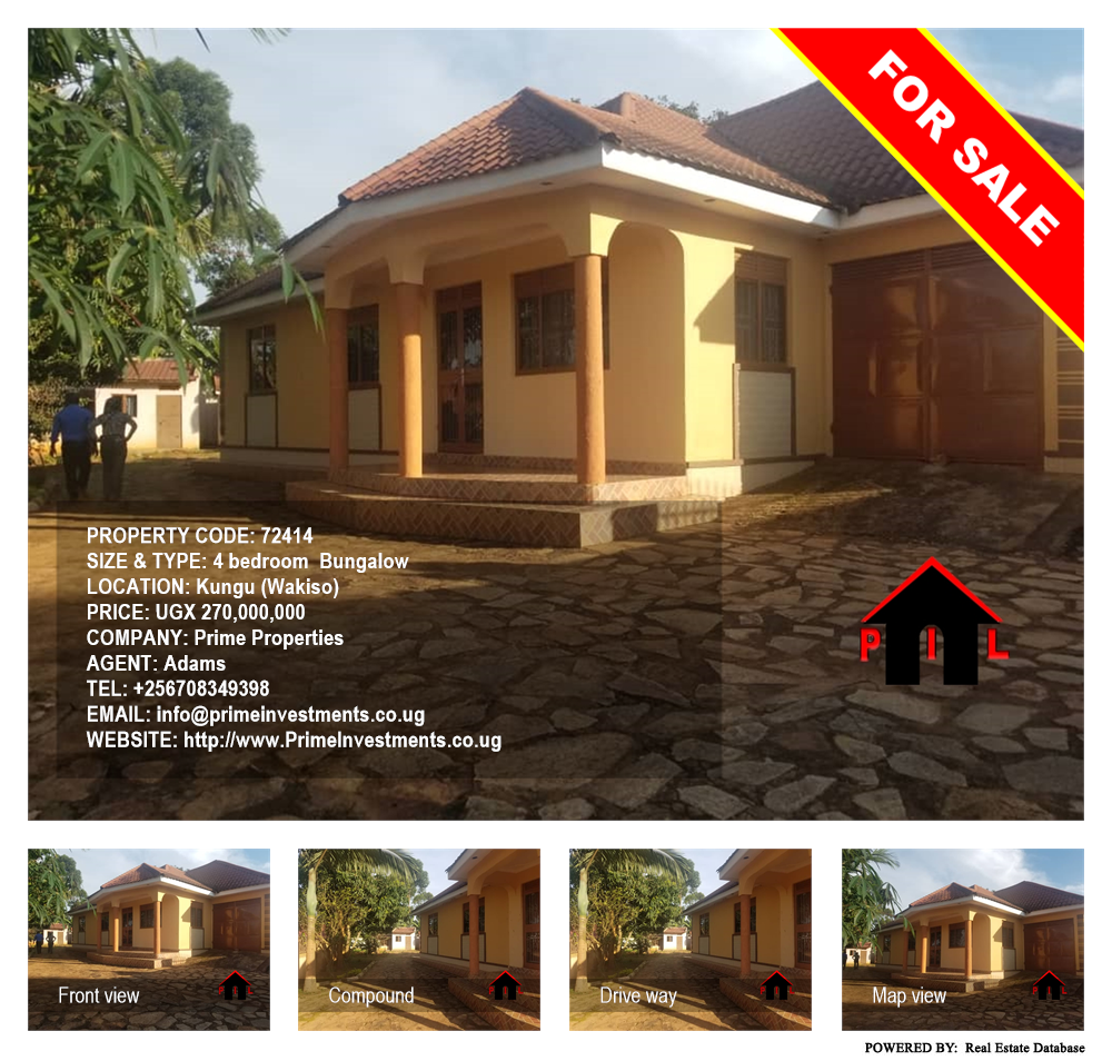 4 bedroom Bungalow  for sale in Kungu Wakiso Uganda, code: 72414